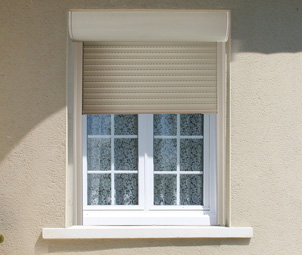 Volet roulant pos en rnovation avec caisson en quart de rond